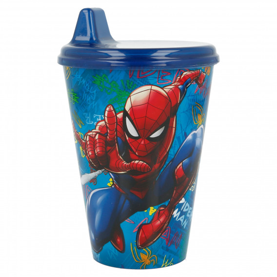 Pahar sport cu capac pentru băut Spiderman Graffiti, 430 ml Spiderman 153188 