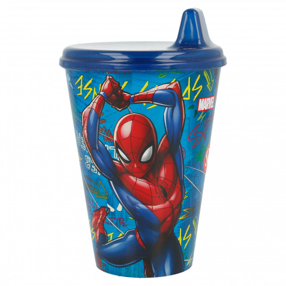 Pahar sport cu capac pentru băut Spiderman Graffiti, 430 ml Spiderman 153189 2