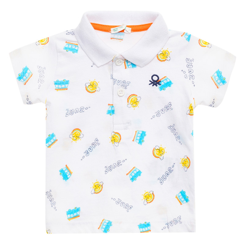 Bluză pentru bebeluși din bumbac, albă  153375