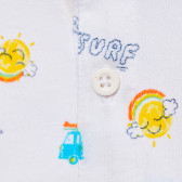 Bluză pentru bebeluși din bumbac, albă Benetton 153376 3