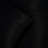 Bluză din bumbac cu mâneci scurte pentru fată, neagră Benetton 153389 4