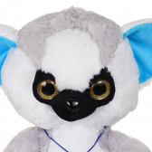 Lemur de pluș cu medalion, Noroc - albastru, 45 cm Amek toys 153506 2