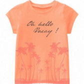 Tricou cu imprimeu grafic pentru fete, portocaliu Name it 153509 