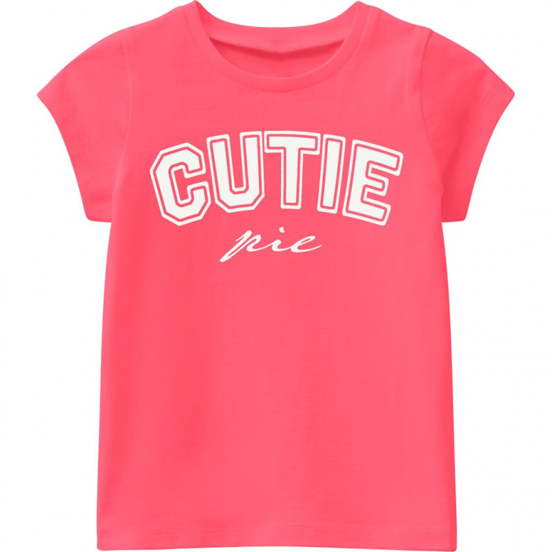 Tricou cu imprimeu grafic pentru fete, roz  153510