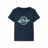 Tricou din bumbac organic cu imprimeu grafic, pe albastru, pentru fete Name it 153544 