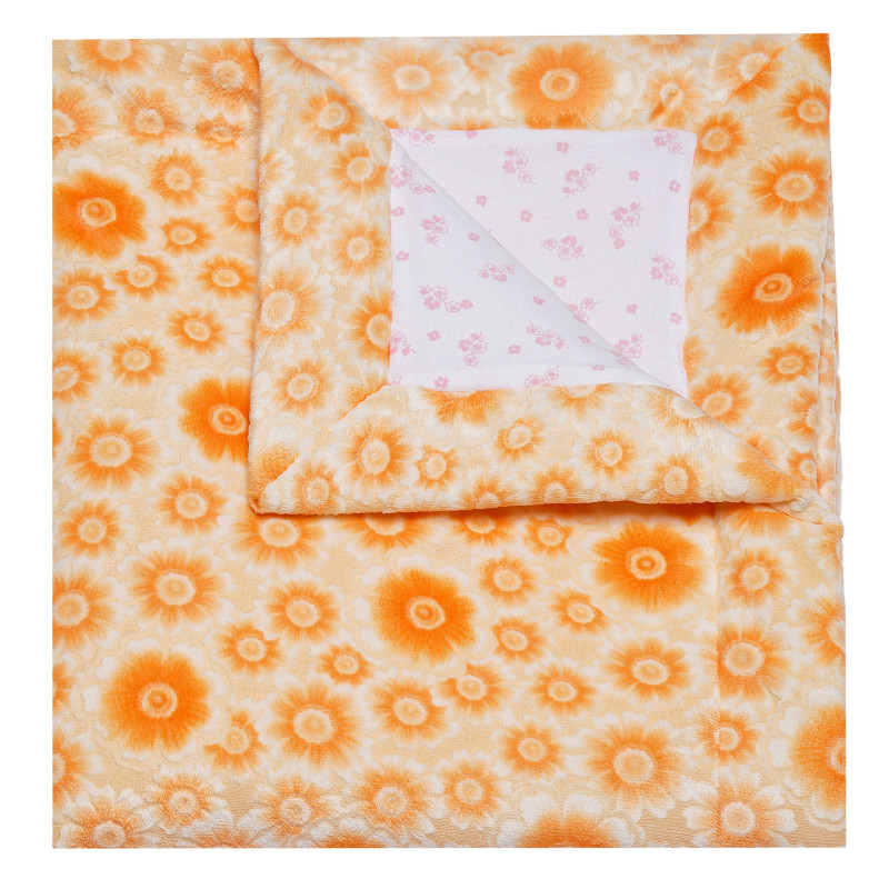 Pătură cu imprimeu floral pentru fete, portocaliu  153694