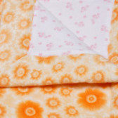Pătură cu imprimeu floral pentru fete, portocaliu TUTU 153695 2