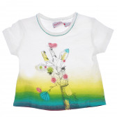 Tricou din bumbac cu imprimeu color pentru bebeluși - Girafa Boboli 153759 