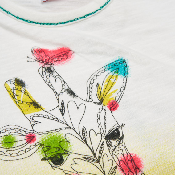 Tricou din bumbac cu imprimeu color pentru bebeluși - Girafa Boboli 153761 3