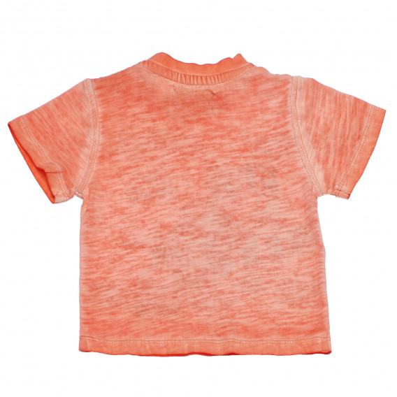 Tricou din bumbac cu efect purtat pentru băieți, portocaliu Boboli 153772 2