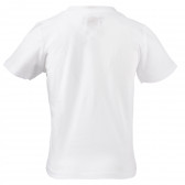 Tricou alb, din bumbac, cu imprimeu grafic pentru băieți - Best time to surf Boboli 153781 3