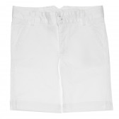 Pantaloni albi, scurți și drepți pentru fete Boboli 153800 
