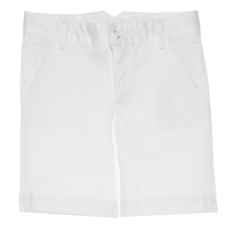 Pantaloni albi, scurți și drepți pentru fete  153800