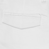 Pantaloni albi, scurți și drepți pentru fete Boboli 153802 3