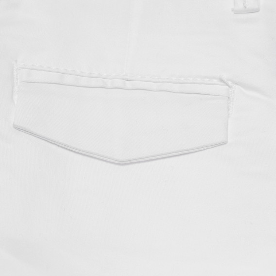 Pantaloni albi, scurți și drepți pentru fete Boboli 153802 3