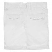 Pantaloni albi, scurți și drepți pentru fete Boboli 153803 4