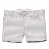 Pantaloni scurți pentru bebeluși, cu dungi verticale, albe și gri Boboli 153841 
