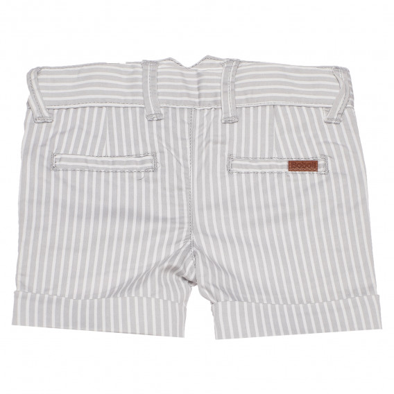 Pantaloni scurți pentru bebeluși, cu dungi verticale, albe și gri Boboli 153842 2