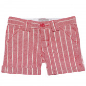 Pantaloni scurți cu dungi verticale pentru bebeluși, roșu Boboli 153844 