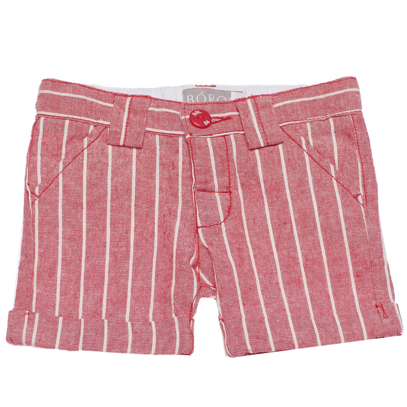 Pantaloni scurți cu dungi verticale pentru bebeluși, roșu  153844