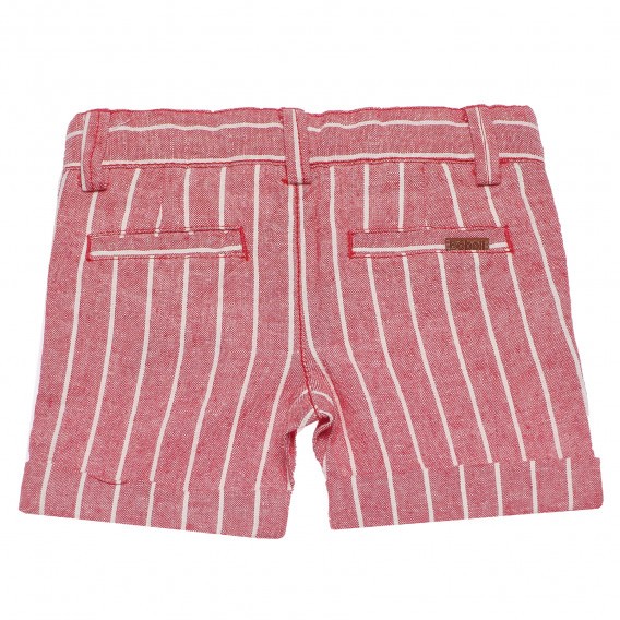 Pantaloni scurți cu dungi verticale pentru bebeluși, roșu Boboli 153845 2