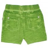 Pantaloni scurți din bumbac, cu efect purtat, pentru băieți, verde Boboli 153881 2