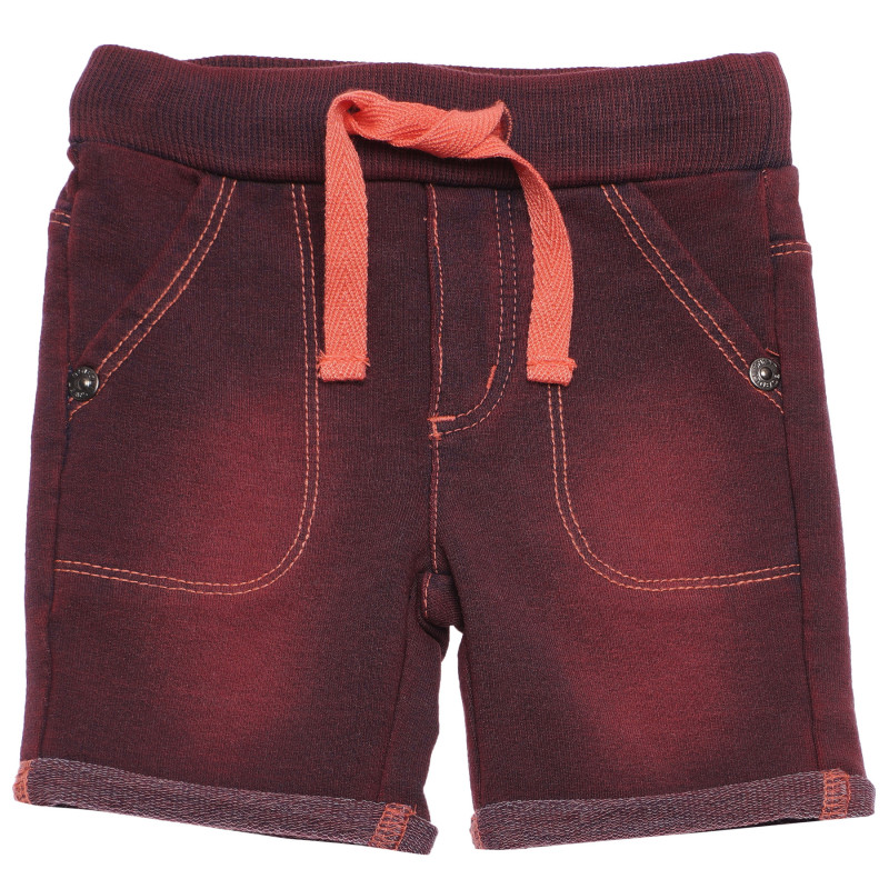 Pantaloni scurți cu efect purtat pentru fetițe, roșu  153883