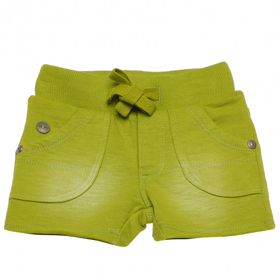 Pantaloni scurți de bumbac pentru bebeluși, verde Boboli 153891 