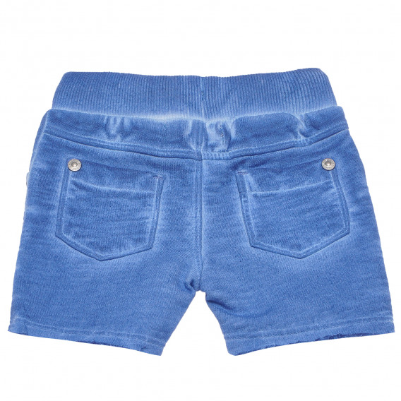 Pantaloni scurți din bumbac cu efect purtat, pentru băieți, albastru Boboli 153911 6