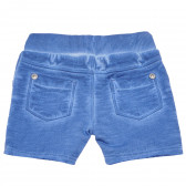 Pantaloni albaștri, scurți, din bumbac, cu talie elastică, pentru băieți Boboli 153915 2