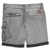 Pantaloni scurți din denim cu efect purtat pentru băieți, gri Boboli 153919 2