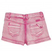 Pantaloni scurți din denim pentru fete, roz Boboli 153928 2