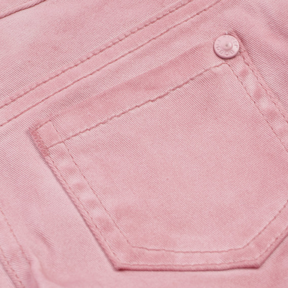 Pantaloni roz, scurți, din denim, cu dantelă, pentru fete Boboli 153937 4