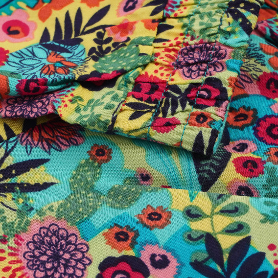 Pantaloni scurți cu imprimeu floral pentru fete, multicolori Boboli 153946 3