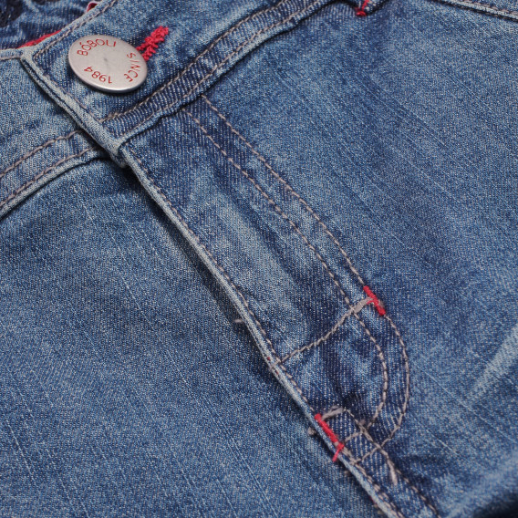 Jeans cu efect purtat pentru fete, albastru Boboli 154010 3