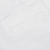 Pantaloni albi, de bumbac, dreapți, pentru fete Boboli 154026 4