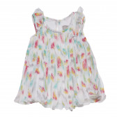 Rochie plisată cu imprimeu colorat pentru fete Boboli 154112 