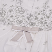 Rochie de bumbac pentru bebeluși, alb-negru floral Boboli 154162 3