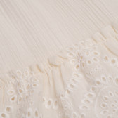 Rochie albă, cu dantelă, pentru fete Boboli 154226 3