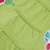 Rochie verde, cu imprimeu floral, pentru fetițe Boboli 154230 3