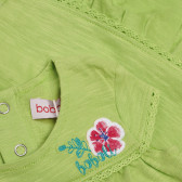 Rochie verde, cu imprimeu floral, pentru fetițe Boboli 154231 4