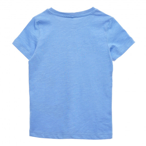 Tricou albastru din bumbac pentru fete, zâmbet  Name it 154351 4