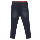 Jeans cu fundă, pentru fete, albastru Tape a l'oeil 154439 4