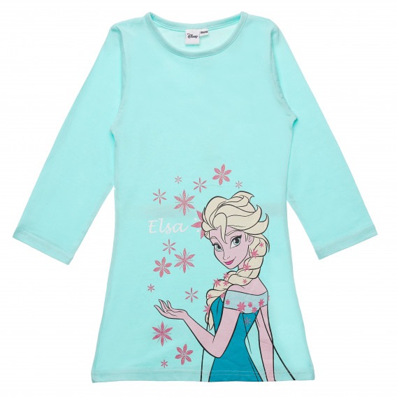 Rochie albastră din bumbac, cu mâneci lungi - Frozen, pentru fete Frozen 154585 