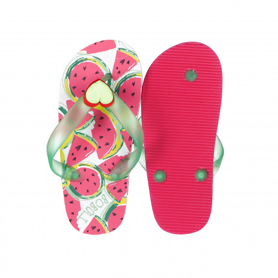 Flip-flops cu aplicație de inimă pentru fete Boboli 154756 3