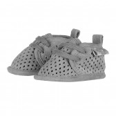 Papucei cu găuri și șireturi decorative, gri Boboli 154760 