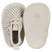 Papucei pentru copii cu găuri și șireturi decorative, bej Boboli 154765 3