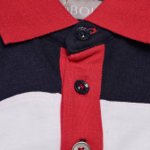 Bluză din bumbac cu dungi cu mâneci scurte și guler pentru fete Boboli 154801 4