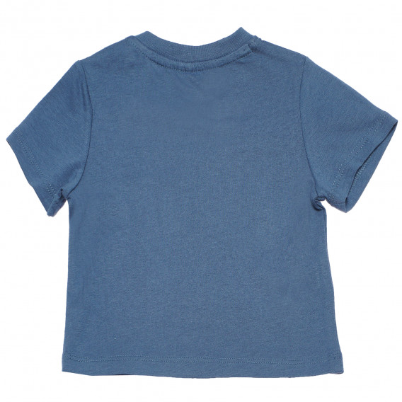 Bluză din bumbac cu mâneci scurte și imprimeu pentru băieți, albastră Boboli 154811 2