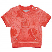Tricou din bumbac cu imprimeu floral pentru copii, portocaliu Boboli 154854 